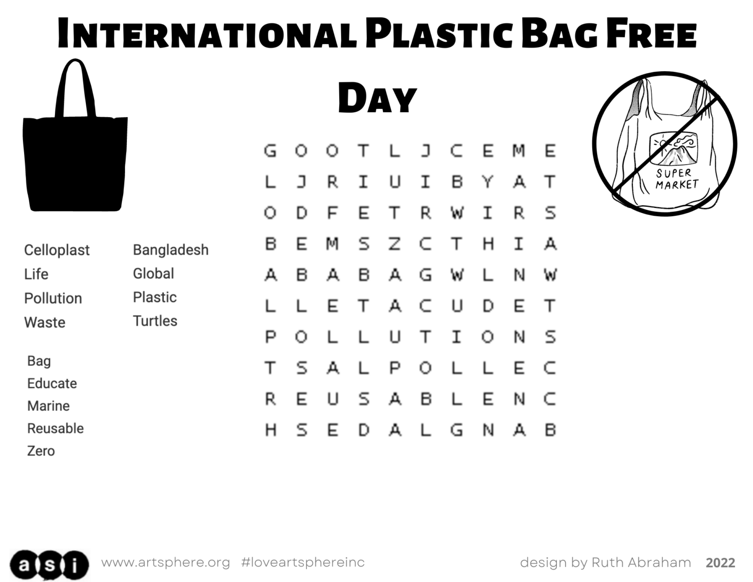 International Plastic Bag Free Day | Art Sphere Inc.