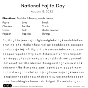 NATIONAL FAJITA DAY | Art Sphere Inc.