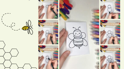 How to draw a bee