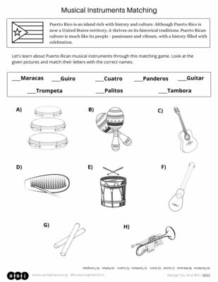 Musical Instrument Matching Handout