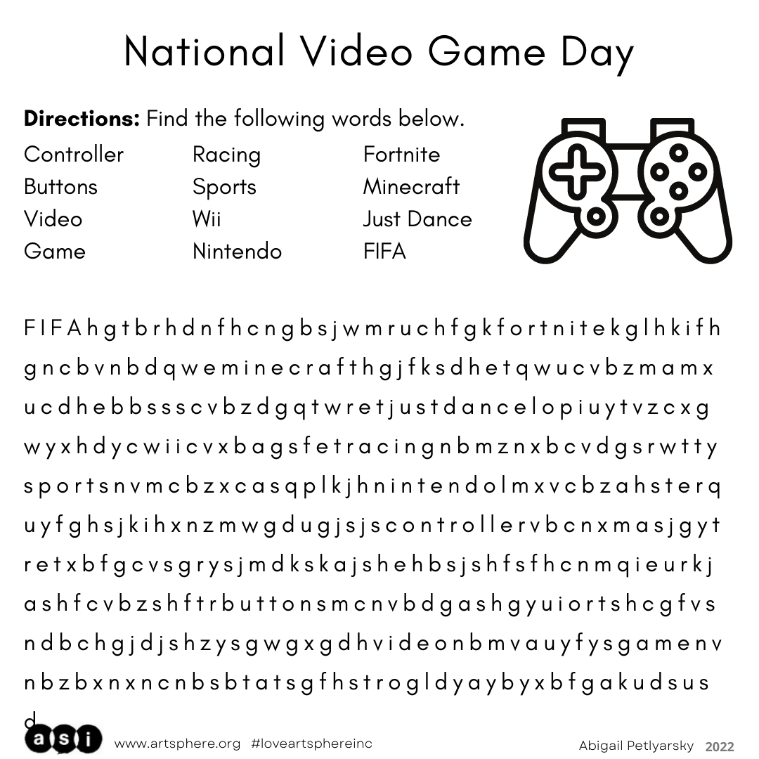 National video game day Art Sphere Inc.