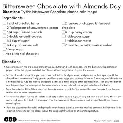 Bittersweet Chocolate with Almonds Day