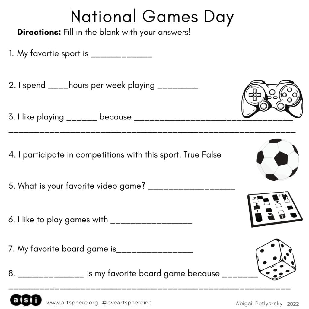 National Games Day | Art Sphere Inc.