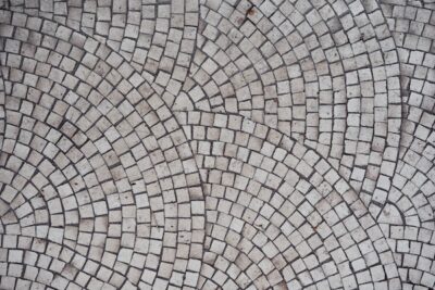 Guastavino tile layed out in circular pattern.