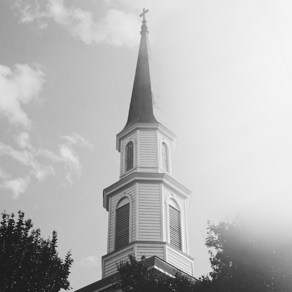 steeple tower of a church building