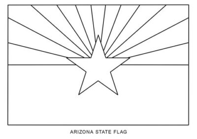 Arizona state flag outline, United States of America