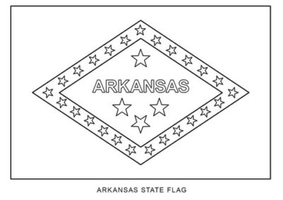 Arkansas state flag outline, United States of America