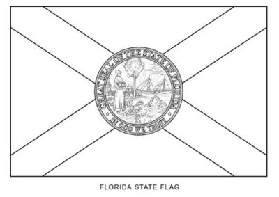 Florida state flag outline, United States of America
