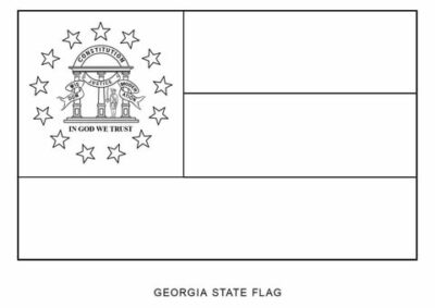 Georgia state flag outline, United States of America