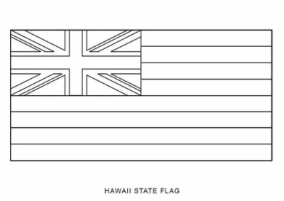 Hawaii state flag outline, United States of America