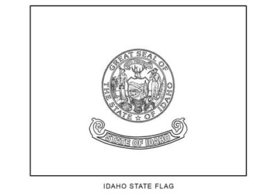 Idaho state flag outline, United States of America