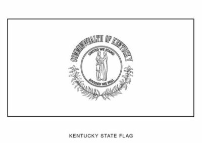 Kentucky state flag outline, United States of America
