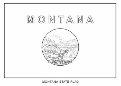 Montana state flag outline, United States of America