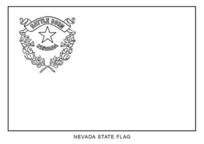 Nevada state flag outline, United States of America