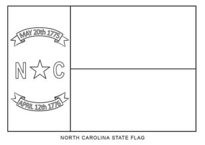 North Carolina state flag outline, United States of America