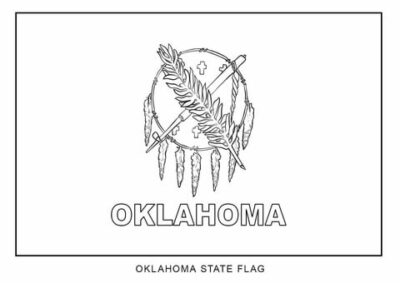 Oklahoma state flag outline, United States of America