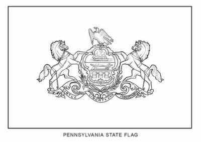 Pennsylvania state flag outline, United States of America