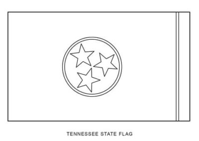 Tennessee state flag outline, United States of America