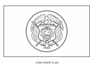 Utah state flag outline, United States of America