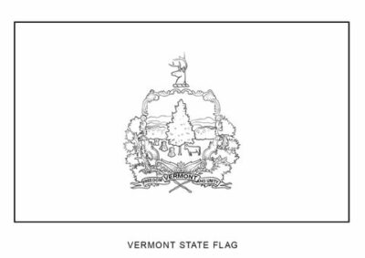 Vermont state flag outline, United States of America