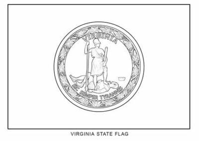 Virginia state flag outline, United States of America