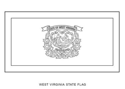 West Virginia state flag outline, United States of America