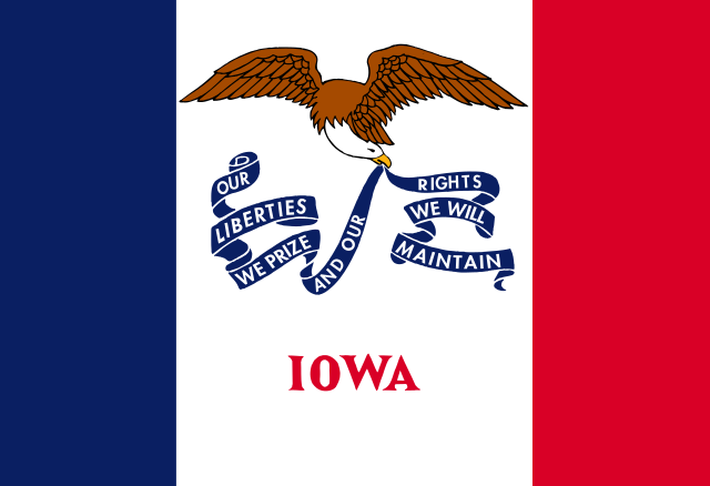 Iowa state flag, United States of America