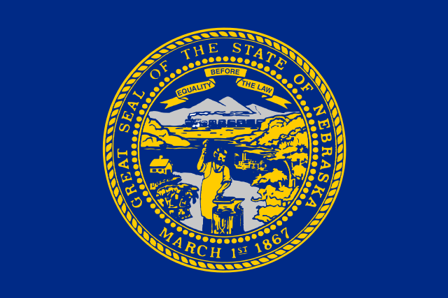 Nebraska state flag, United States of America