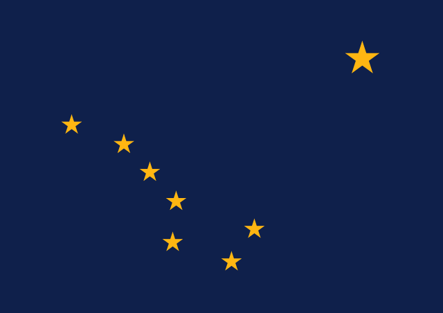 Alaska state flag, United States of America