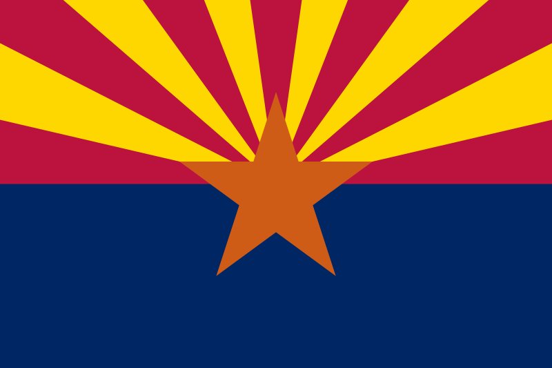 Arizona state flag, United States of America