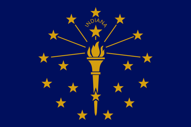 Indiana state flag, United States of America