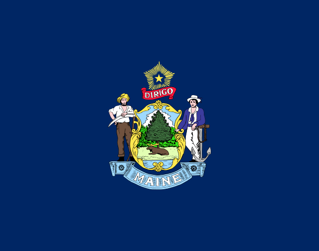 Maine state flag, United States of America