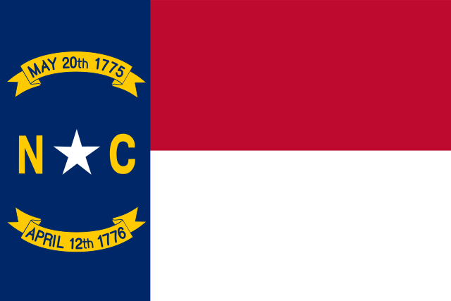 North Carolina state flag, United States of America
