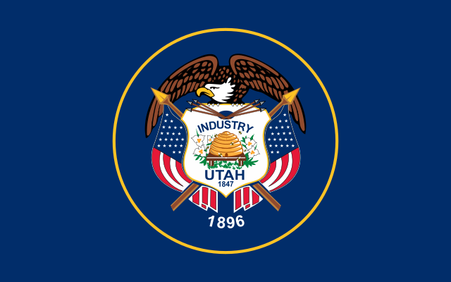 Utah state flag, United States of America