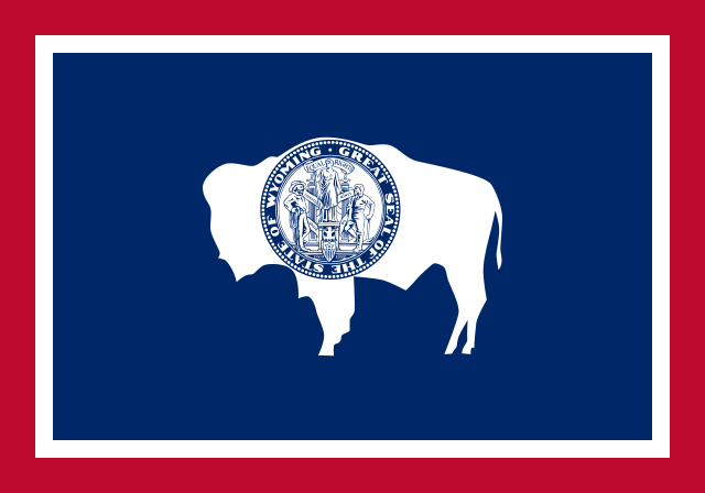 Wyoming state flag, United States of America