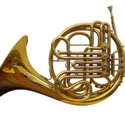 The front of a french horn
