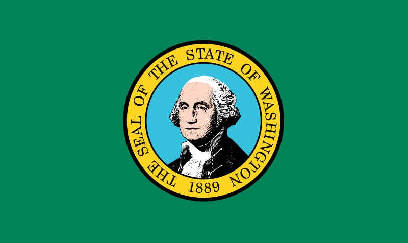 Washington state flag, United States of America