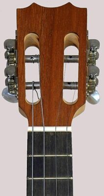 Close-up of a Cavaquinho headstock