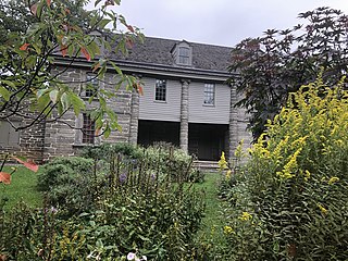 Rear of John Bartram's Stone House at Bartram's Garden in Philadelphia, PA