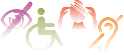 Clipart showing different disabilities