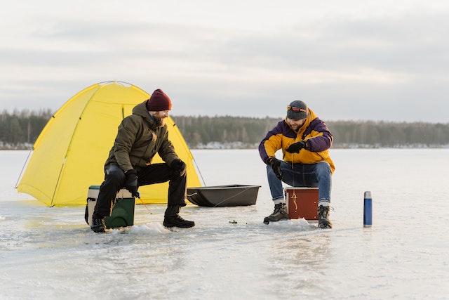Picture of Men Ice Fishing