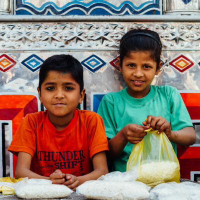 Children Selling Candy