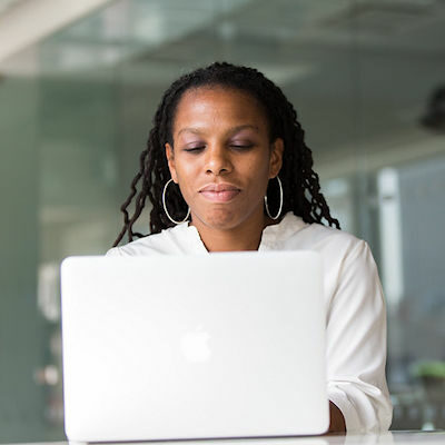 Woman at computer