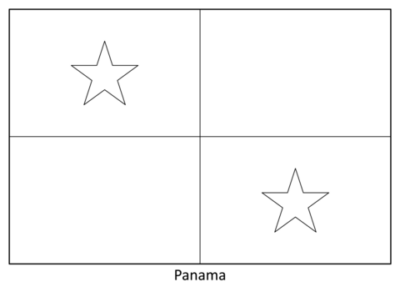 Panama Flag for coloring
