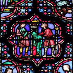 Close Up of Stained Glass at Sainte Chapelle