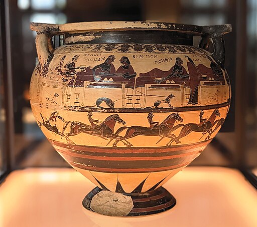 Pottery painted by Eurytios, 600 B.C.