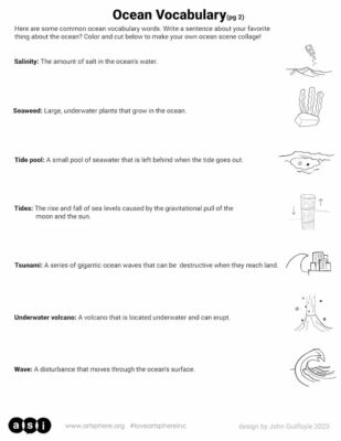 Ocean Vocabulary Handout pg2