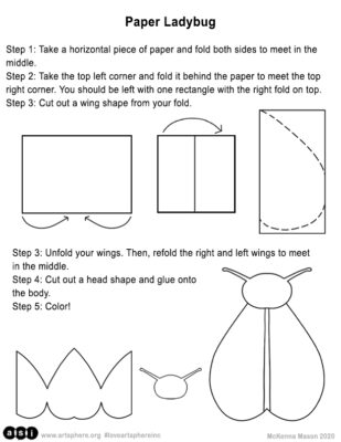 Paper Ladybug Craft Handout