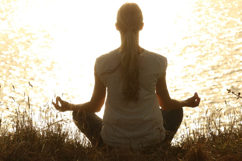 Woman meditating