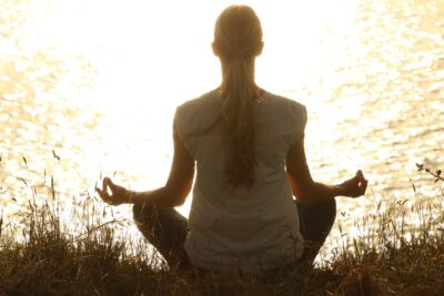 Woman meditating